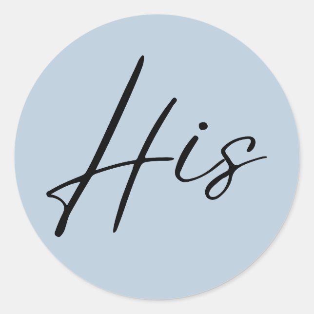 Blauer Hochzeitskohl seiner Aufkleber-Begrüßungsta Runder Aufkleber (Vorderseite)