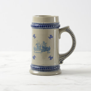 Blauer Holländischer Ritterturnier Bierglas
