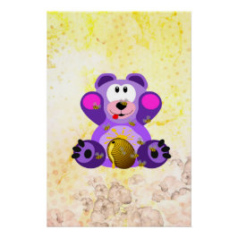 Blauer Honig Bär Poster