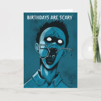 Blauer Horror Monster Custom Zombie Geburtstag