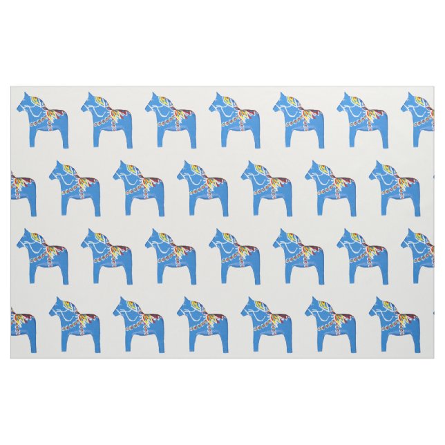 Blauer Horse Stoff (Fat Quarter (45,7 x 55,9 cm))
