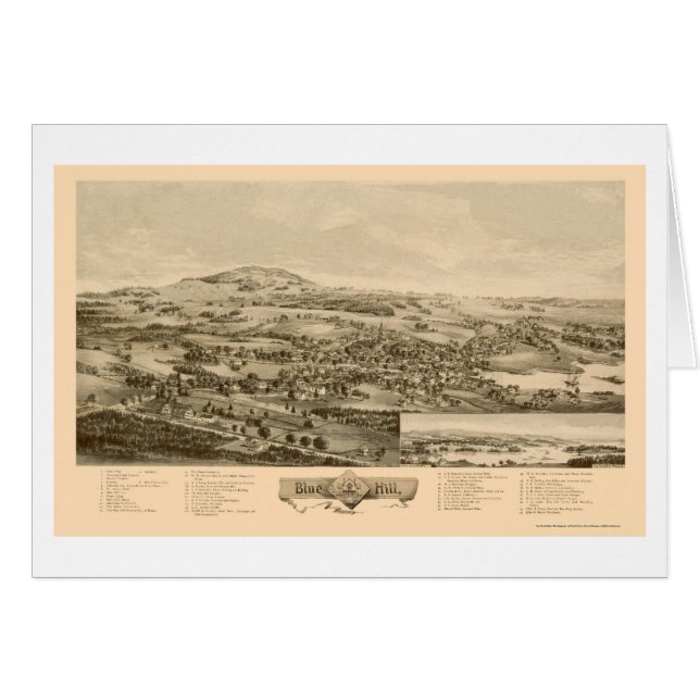 Blauer Hügel, ICH panoramische Karte - 1896 (Vorderseite (Horizontal))