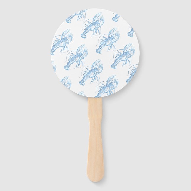 Blauer Hummer Fächer (Vorderseite)