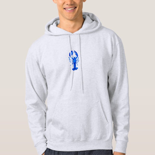 Blauer Hummer Hoodie (Vorderseite)