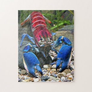 Blauer Hummerpuzzle