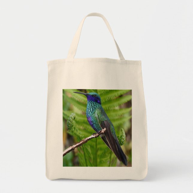 Blauer Hummingbird Tragetasche (Vorne)