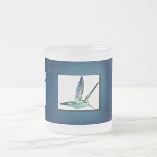 Blauer Hummingvogel Mattglastasse