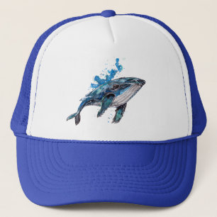 Blauer Humpback Whale Truckerkappe
