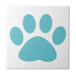 Blauer Hund Katzenpfau Fliese