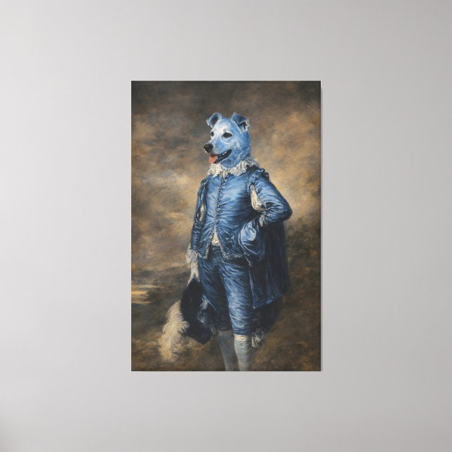 Blauer Hund Leinwanddruck (Vorderseite)