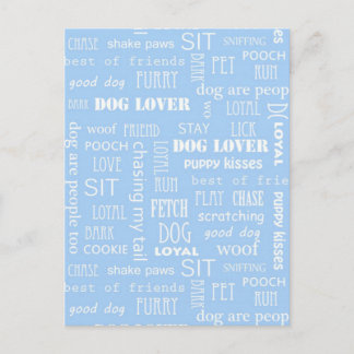 Blauer Hund Lover Redewendungen Postkarte