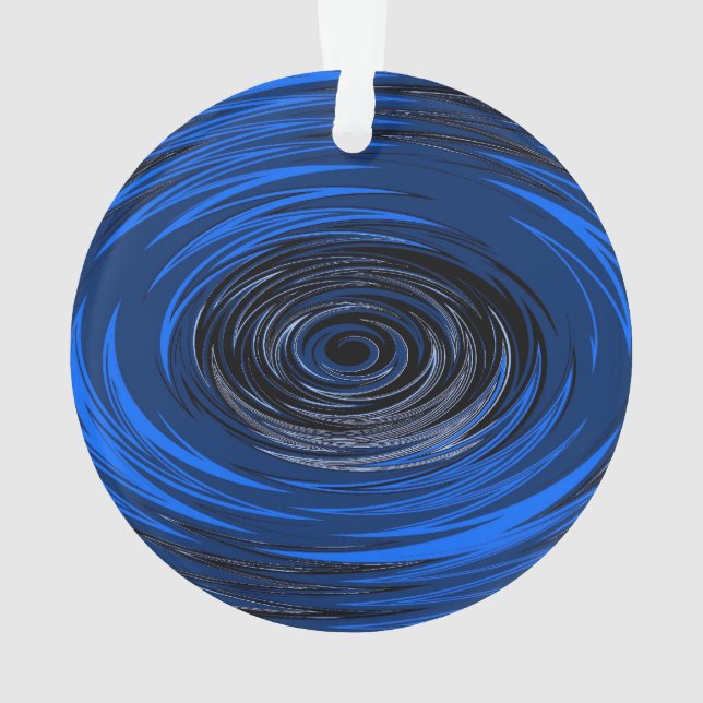 Blauer Hurrikan Ornament (Rückseite)