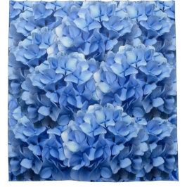 Blauer Hydrangea-Duschvorhang Duschvorhang