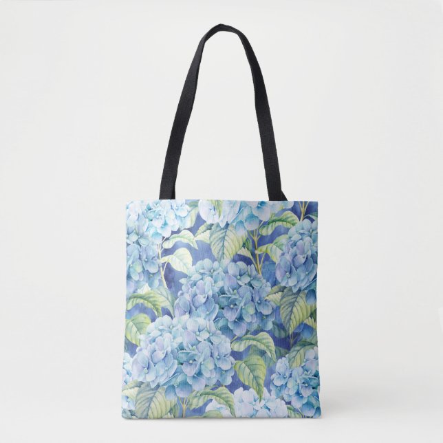 Blauer Hydrangea gehen überall Tasche (Vorderseite)