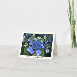 Blauer Hydrangea-sammelbare Gruß-Karten Karte