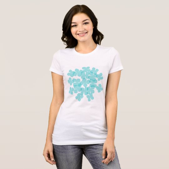 blauer Hydrangea-T - Shirt