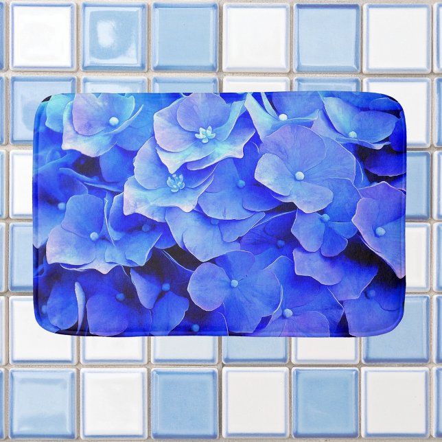 Blauer Hydrangeas-Bathmat Badematte (Von Creator hochgeladen)