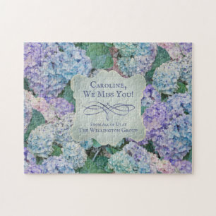 Blauer Hydrangeus Monogramm Name