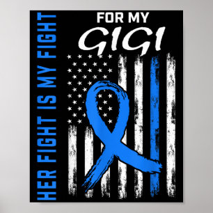 Blauer ihr Kampf ist mein Kampf gegen Diabetes Bew Poster