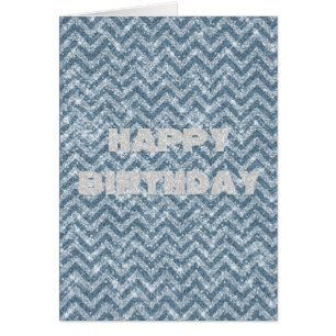 Blauer Imitat-Glitzer-Schein Zickzack