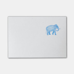 Blauer indischer Elefant mit extravagantem Muster Post-it Klebezettel