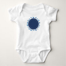Blauer, individualisierbarer Babyentwurf