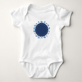 Blauer, individualisierbarer Babyentwurf Baby Strampler