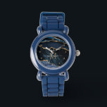 Blauer Individuelle Name aus Marmor Armbanduhr<br><div class="desc">Uhren mit Monogram Name Agate Navy Blue Gold Edelstein Marble Geode Glitzer Sparkle Personalisiert Geburtstag - Geburtstag oder Hochzeitsschau Geschenk / Beißig - Add Your Letter / Name - Text oder Entfernen - Make Your Special Gift - Neu formatieren und verschieben oder entfernen und fügen Sie Text / Elemente mit...</div>