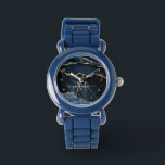 Blauer Individuelle Name aus Marmor Armbanduhr<br><div class="desc">Uhren mit Monogram Name Agate Navy Blue Gold Edelstein Marble Geode Glitzer Sparkle Personalisiert Geburtstag - Geburtstag oder Hochzeitsschau Geschenk / Beißig - Add Your Letter / Name - Text oder Entfernen - Make Your Special Gift - Neu formatieren und verschieben oder entfernen und fügen Sie Text / Elemente mit...</div>