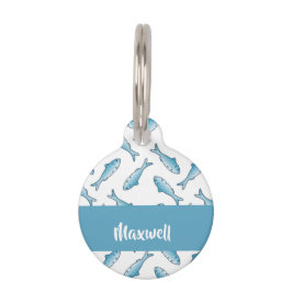 Blauer individuelle Name Haustiermarke