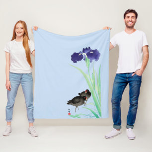 Blauer Iren und Mauren von Ohara Koson Fleecedecke