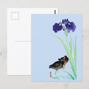 Blauer Iren und Mauren von Ohara Koson Postkarte