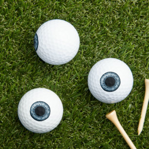 Blauer Iris-Auge witziger Scherzwitscher-Neuheit Golfball