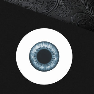 Blauer Iris-Auge witziger Scherzwitscher-Neuheit Runder Aufkleber