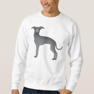 Blauer Italienischer Windhund Süßes Cartoon-Hund-D Sweatshirt