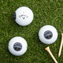 Blauer jährlicher Turnier Golfclub Name Golfball