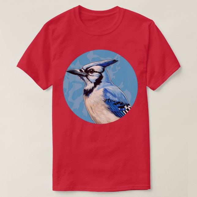 Blauer Jay 5 T-Shirt (Design vorne)