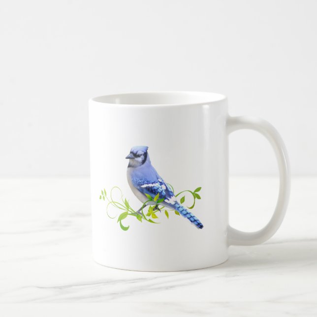Blauer Jay-Vogel Kaffeetasse (Rechts)