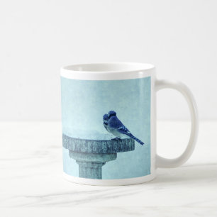 Blauer Jay Winter Füttre Painterly Coffee Tasse