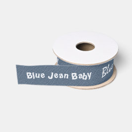 Blauer Jean personalisiert Ripsband