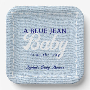 Blauer Jeans Baby Jungen Baby Shower Pappteller