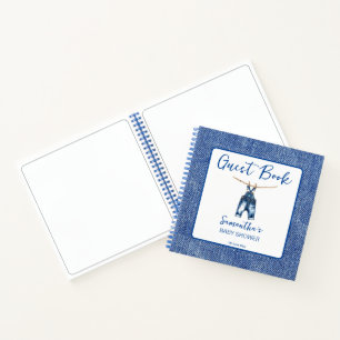 Blauer Jeans Es ist ein Junge Baby Shower Gästebuc Notizbuch