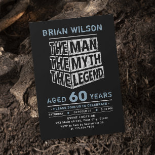 Blauer jeden Alters der Mann, der Mythos der Legen Einladung