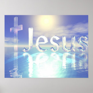 Blauer Jesus Poster