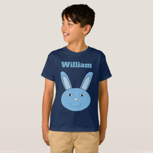 Blauer Junge Bunny Gesicht Frühling Ostern Benutze T-Shirt