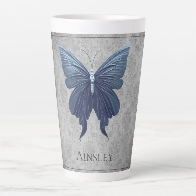 Blauer Juwelen-Schmetterling Milchtasse (Vorderseite)