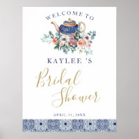 Blauer Kachel Blumenteapotheke Bridal Duwerwelcome