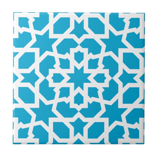 Blauer Kachel des arabischen Marokkaners und des (Vorderseite)