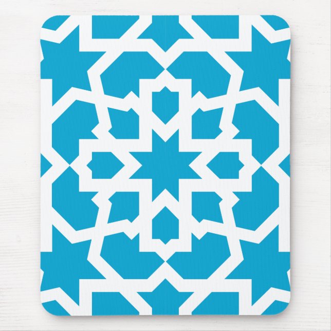 Blauer Kachel des arabischen Marokkaners und des Mousepad (Vorne)