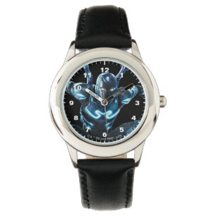 Blauer Käfer Leaping Art Armbanduhr